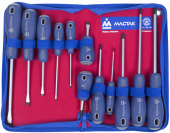 Набор отверток в футляре на молнии Мастак 04-12Z