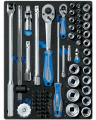 Набор торцевых головок 1/4"&1/2" King Tony 9-7560MRV01