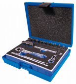 Набор торцевых глубоких головок 1/4" King Tony 2516MRV03