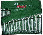 Набор комбинированных гаечных ключей Hans 16621M