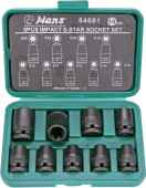 Набор ударных торцевых головок 1/2" Hans 84601