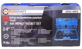 Набор ударных торцевых головок ForceKraft FK-68262-9 MPB
