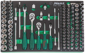 Комплект торцевых головок  3/8" 1/4" Hans TTF-108