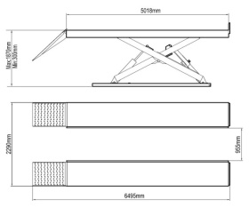 Подъемник ножничный слесарный 5.5 тонны Atis X550