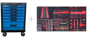 Инструментальная тележка KraftWell KRW-TTB+SET277