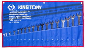 Набор комбинированных ключей King Tony 1218MRN