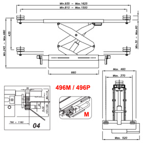 Траверса пневмогидравлическая 2 тонны OMA 542A.04