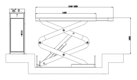 Подъёмник ножничный короткий 3.6 тонн KraftWell KRW360SU
