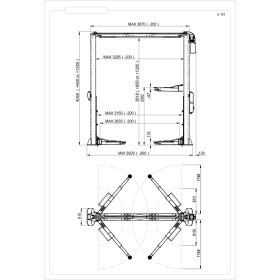 Подъемник двухстоечный 5.5 тонны ROSSVIK RproV2-5.5L