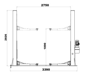Подъемник двухстоечный 4 тонны KraftWell KRW4ML