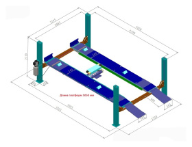 Комплект для сход-развала KraftWell KRW4WA_blue+KRWJ2N