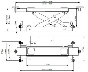 Траверса пневмогидравлическая 2.8 тонны Atis J6A