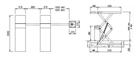 Подъемник ножничный короткий 4 тонны OMA 530C