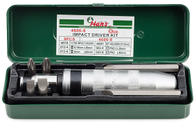Ударная отвертка с битами Hans 4606-8