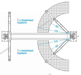 Подъемник 2-стоечный 4 тонны Nordberg N4120H1E-4G