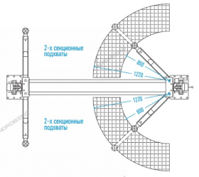 Подъемник 2-стоечный 4 тонны Nordberg N4120H1-4G