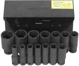 Набор торцевых ударных головок Partner PA-4141MPB