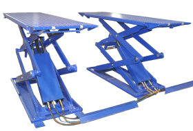 Подъемник ножничный короткий напольный KraftWell KRW3FS